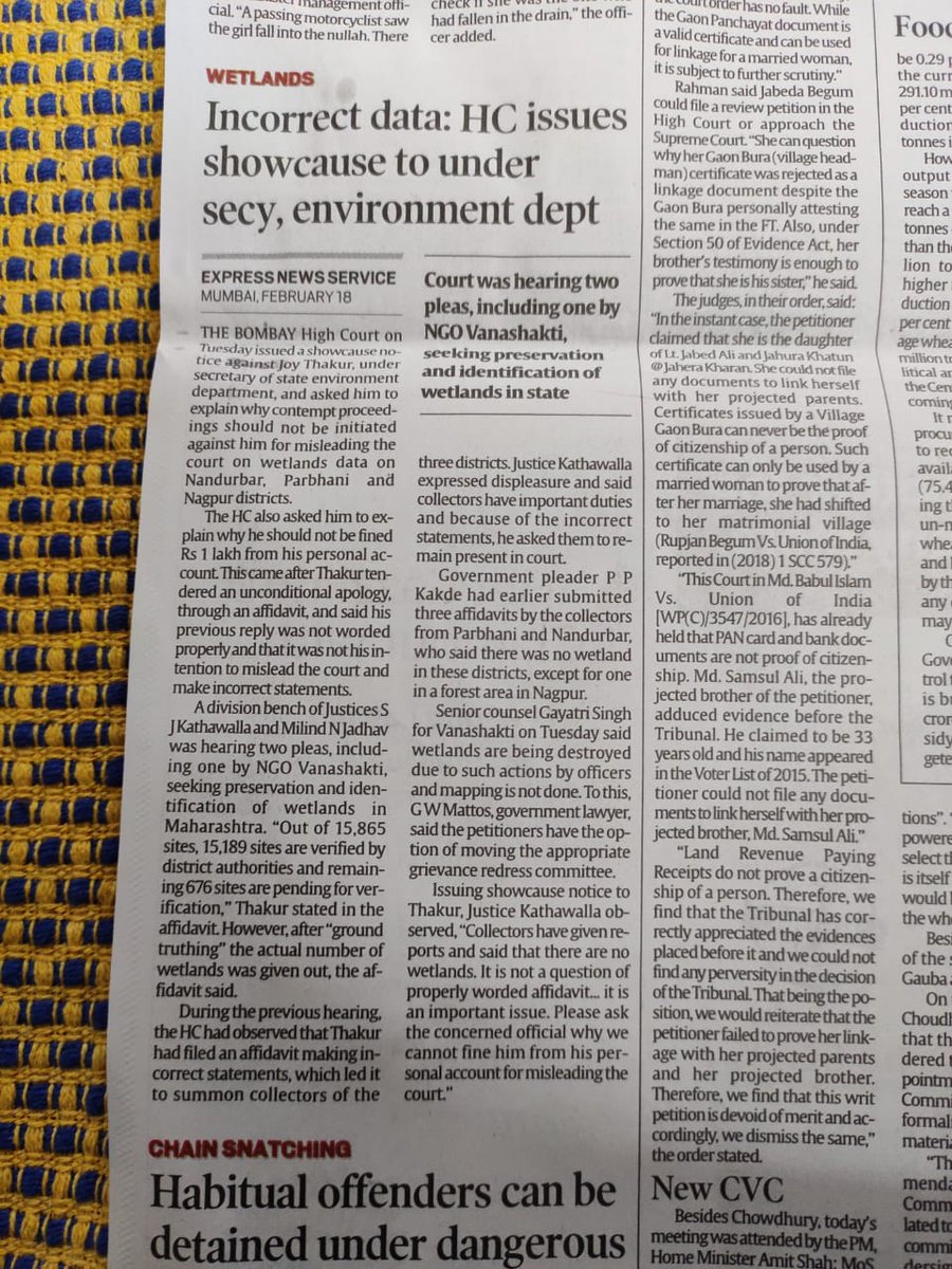 #Honourable #HC thank you so much for bringing in some accountability in Babudom. #Wetlands are such an important role in our ecological balance and these are being blatantly destroyed for the greed of few #SaveWetlands