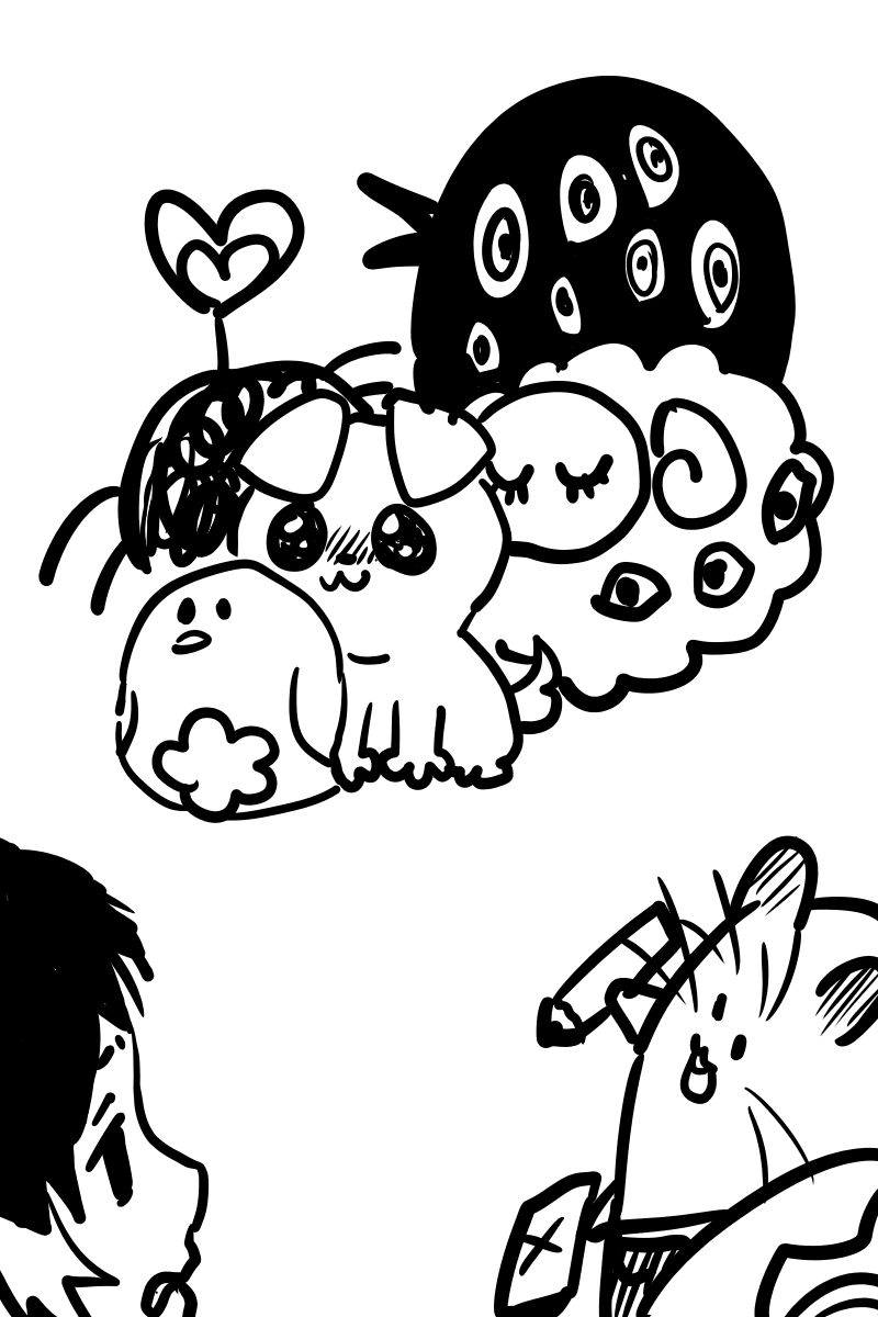 昼飯ブンしてる間に3分落書き
わたくしのスーパー神画力に感心するビナー様を描きました 