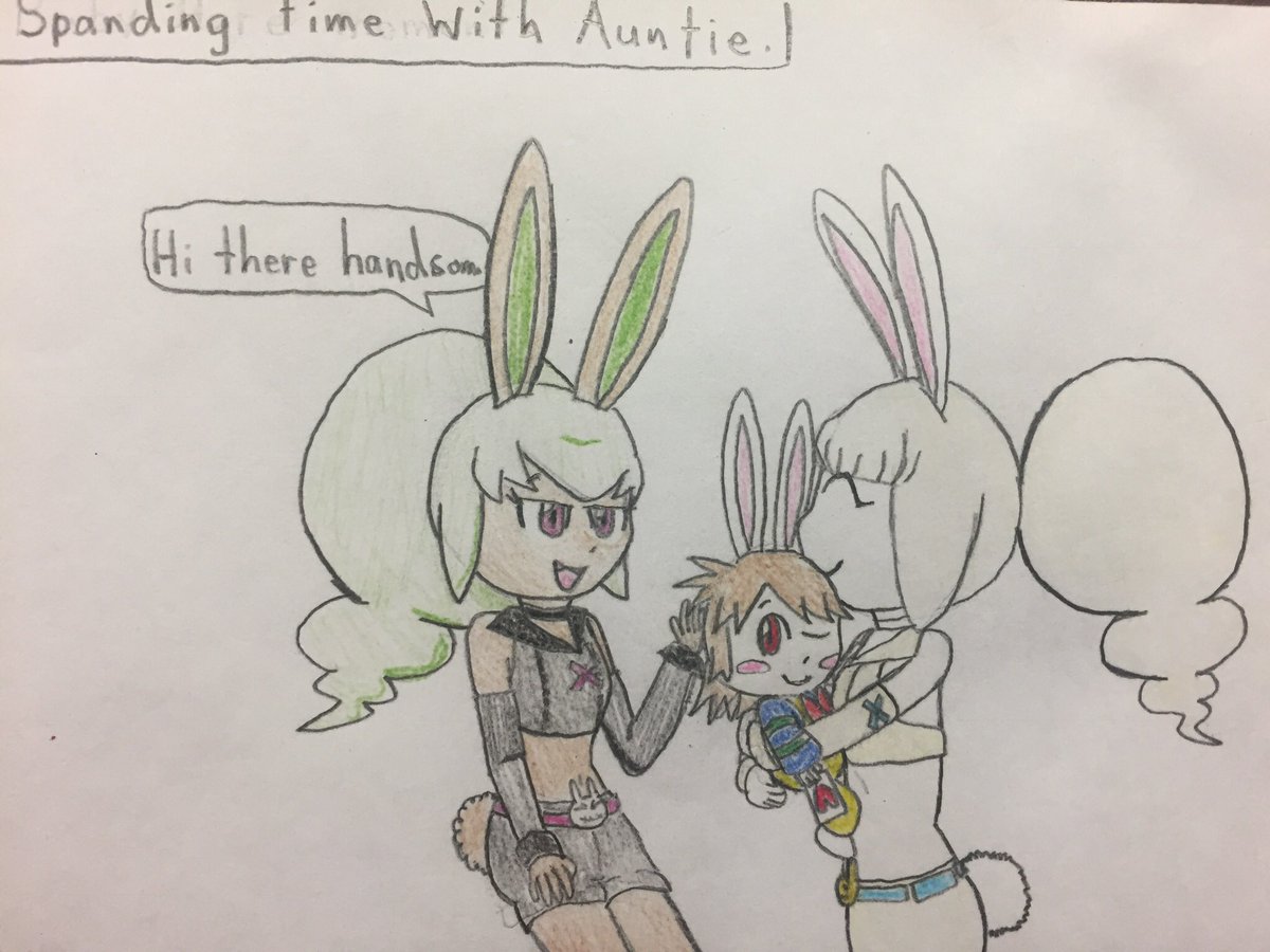 bumpernyan's tweet photo. Awww More Mama Rabby pictures, but this time it’s auntie Bunnymint/Spect-Hare And Mama Rabby/ Snow Spect-Hare with the Baby bunny Cody #スノーラビイ #妖怪ウォッチ #snowspecthare #YokaiWatch #agentspecthare #バニーミント https://t.co/F9roLl6L1T