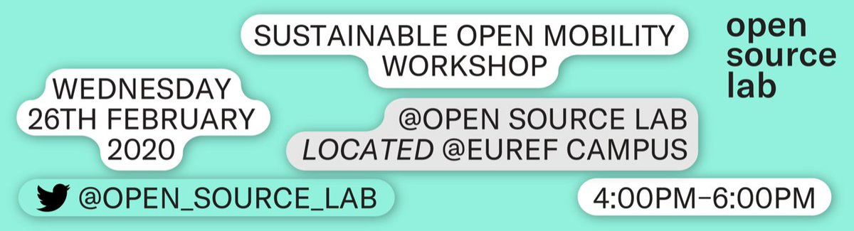 open_source_lab's tweet image. Want to be one of the first users of the Sustainable Mobility Kit? Join our workshop next Wednesday opensourcelab.dfki.de/workshop-susta…