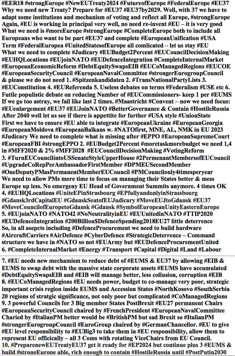 GunterFehlinger's tweet photo. @ZuzanaCaputova @VeraJourova @dreynders @dubravkasuica @ManfredWeber @CiolosDacian @guyverhofstadt ETR calls for a new Treaty allowing 2% funding, full & real European level Justice like in USA, preparing for #EU37 including Ukraine/ @ZelenskyyUa #EUJoinNATO move #EUJ to #Gdnask https://t.co/fv1bwDYNgZ