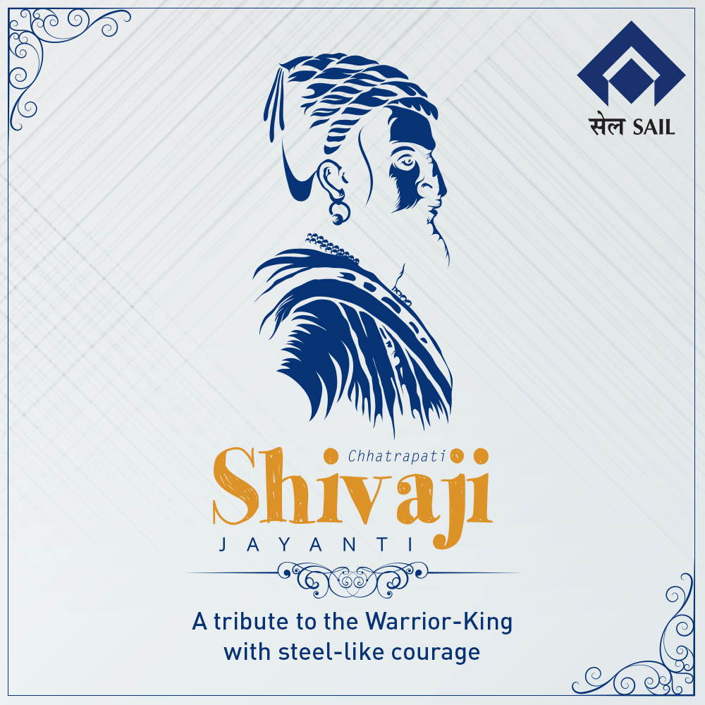 SAILsteel's tweet photo. SAIL pays homage to the mighty Warrior King of India. His steely courage that propelled the evolution of the majestic Maratha Empire, will be revered for generations to come.
#ChhatrapatiShivajiMaharajJayanti #HarKaamDeshKeNaam #SAIL #IspatiIrada #steel #SAILinSERVICE https://t.co/uAd3ACkw5e