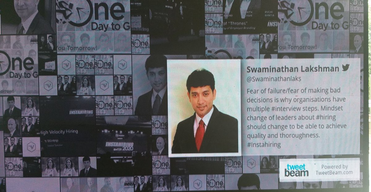 Swaminathanlaks's tweet photo. #Tweetbeam's display of event tweets @Talview #Instahiring #Instahiring2020! 😃 https://t.co/cuzWiEArKC