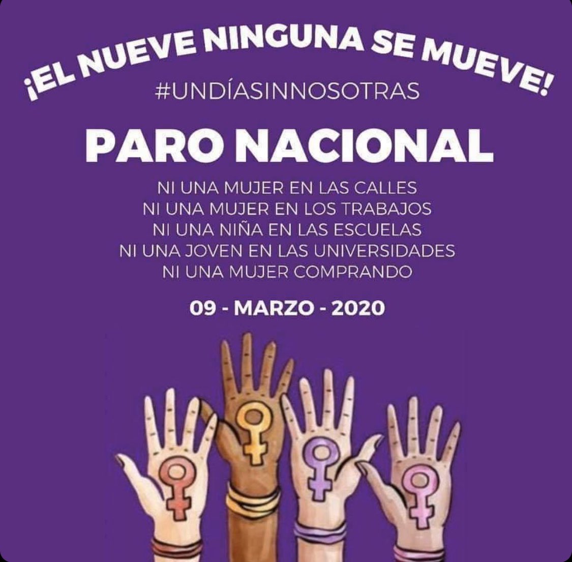 caro_bps07's tweet photo. El 9 ninguna se mueve! #UnDiaSinMujeres 
RT @erendiritas @anabreco @ESMEPIMENTEL @andyescalona @belindapop @macabeso @barbara_lopez21 https://t.co/ZbJmiJafHE