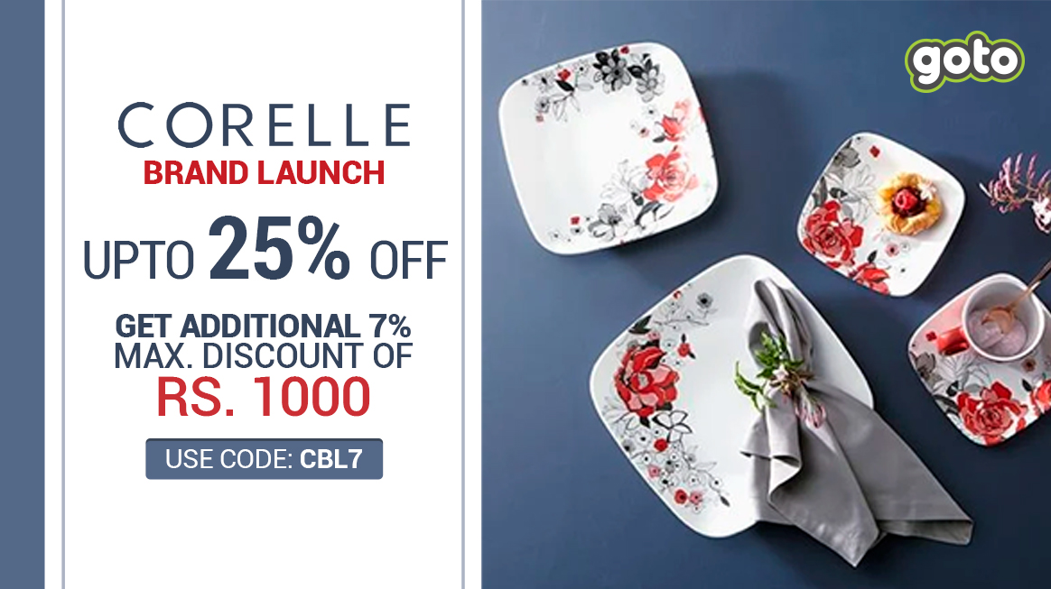 GotocomPk's tweet photo. Upgrade your dinnerware and bakeware with Corelle brand launch and enjoy up to 25% off with additional 7% off using the code 'CBL7'
Shop now: https://t.co/u9R4lk10Nw https://t.co/Va5V2ys8PG