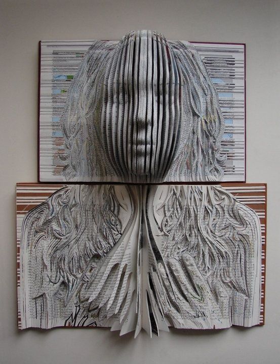 womensart1's tweet photo. Book sculpture, by contemporary artist Emma Lloyd #womensart https://t.co/BcZHDgMBu9
