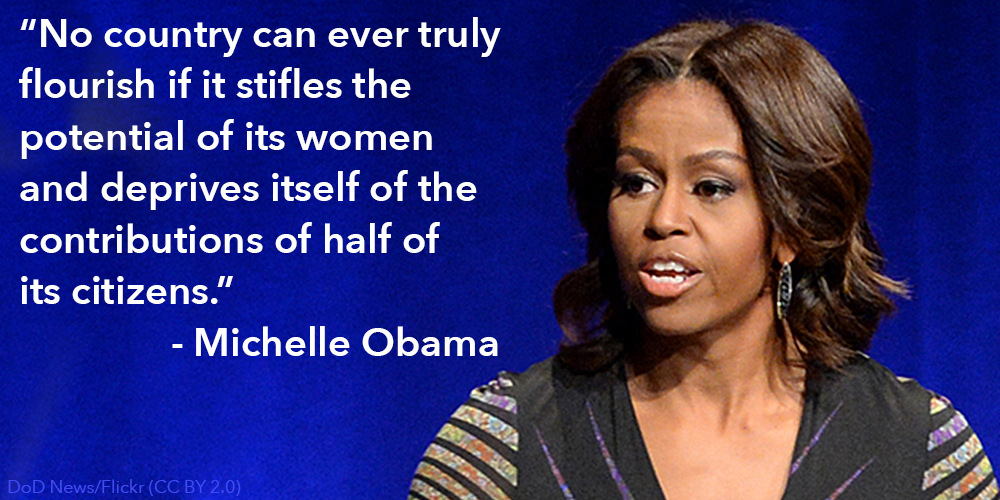 #QuoteoftheDay

‘No country can ever truly flourish if it stifles the potential of its women and deprives itself of the contributions of half of its citizens.’ Michelle Obama

#EthicalIssues #SpeakUpSpeakOut #LifeFlowBalance