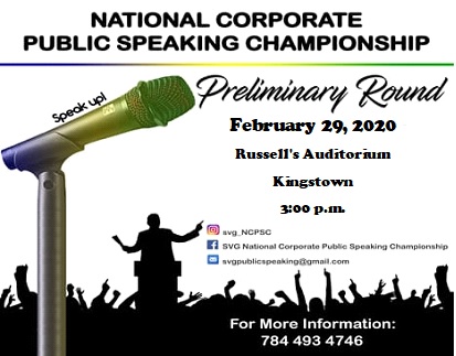 jsrsvg's tweet photo. The excitement is building. Feb 29, 2020 sees the Preliminary rounds of the #NCPSC public speaking championship. See you at 3PM at the Russell's Auditorium Stoney Grounds St. Vincent #SVG #784 #JSR_Communications #Your_Way_Forward #Marketing #Advertising #Online #JSRtv https://t.co/RWllOkdPAx