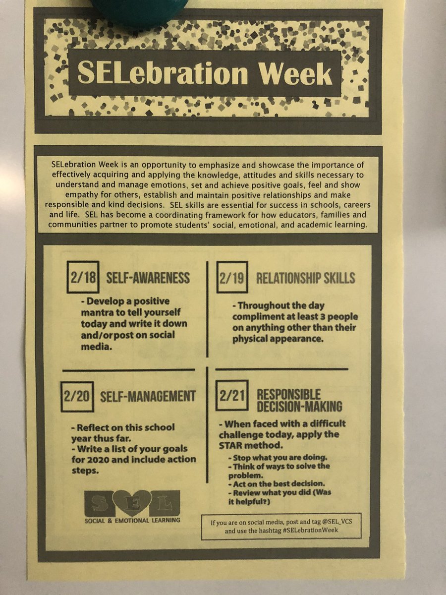 kelleymarkland's tweet image. Day ☝🏼of #SELebrationWeek was about #selfawareness . Ss wrote mantras for themselves to remind them to be positive and look on the bright side 🌞 @cypresscreekvcs @MrsJefferisCCE