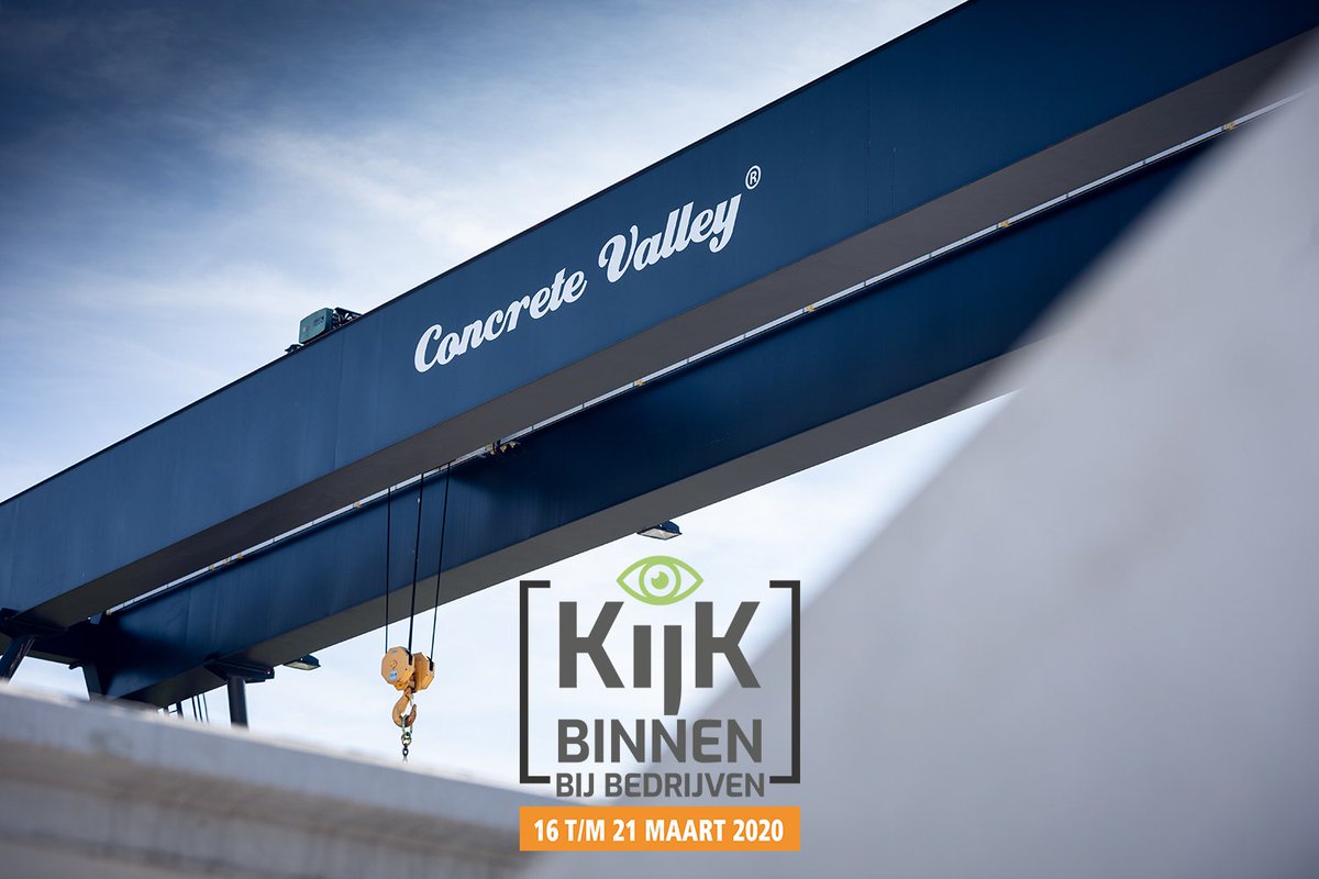 Concrete Valley doet mee aan: ‘KIJK BINNEN BIJ BEDRIJVEN’. Lijkt het je leuk om kennis te maken met ons bedrijf en meer te weten te komen over wat wij allemaal doen en maken. Meld je dan aan voor onze open dag op maandag 16 maart of woensdag 18 maart via bit.ly/2OG21BA
