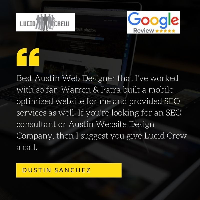 lucidcrew's tweet image. The best feeling is when your clients tell you that a 5-star rating is not enough! Our Crew thanks you for your trust in our company with your website. Wow, what a great review by another satisfied client! buff.ly/2qXRwRI #austinwebdesign #webdesignaustin