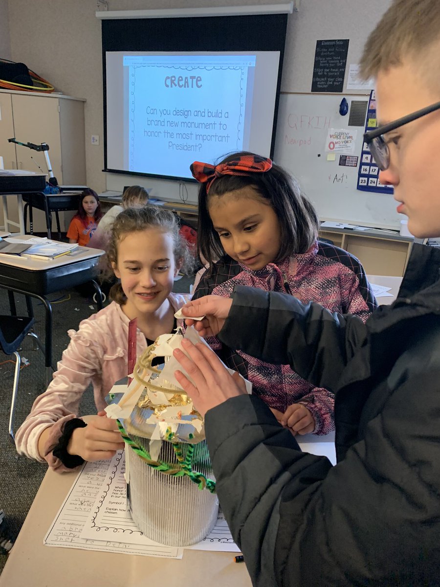 AlpineEl's tweet photo. Design challenges were abundant this week; Design a monument to honor an American President &amp; How tall can you construct a tower from paper hearts? Critical thinking at its best! #ElevateEveryday. https://t.co/XCrjJXarhw
