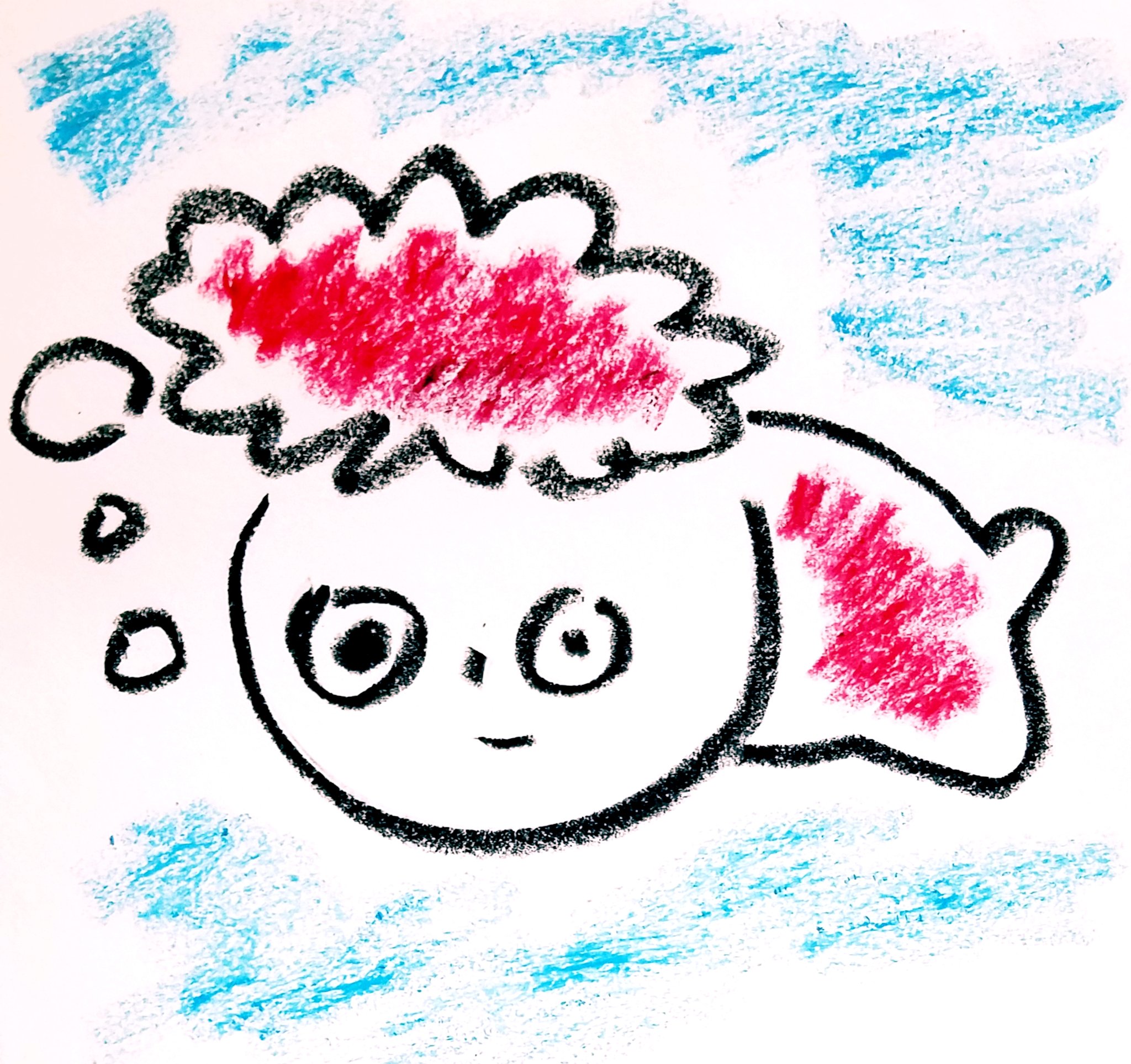 目玉親父 大好きなポニョを描いてあげたのに 娘が不機嫌 どうしたぽにょ アニメ 絵描きさんと繫がりたい 絵 イラスト 絵描きさんとつながりたい 練習 絵師 アナログ 主夫 子供 イラスト初心者 崖の上のポニョ イラスト好きな人と繋がりたい