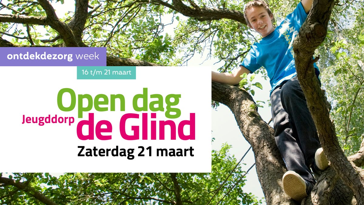 Op zaterdag 21 maart is er weer Open Dag in Jeugddorp De Glind. 
Je kunt ons vinden op de informatiemarkt! Hier vertellen we je alles over onze werkwijze en gezinshuizen 🏡.

Kom je ook?

👉  glind.nl/opendag/  👈

#ontdekdezorg #jeugdzorg #jeugddorpdeglind #gezinhuis