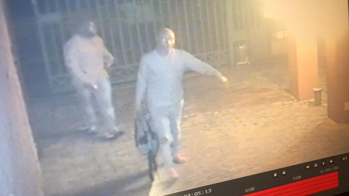 KMtenge's tweet photo. These idiots stole our car last night in germiston around 3 am😭 footage in comments. White polo vivo 1.4 Reg# FT47KT-GP if they've not removed it already.  It has a scratch on the front bumper and a small dent on the passenger door.  Any info would be greatly appreciated. Pls RT https://t.co/RmXGCuiPfH