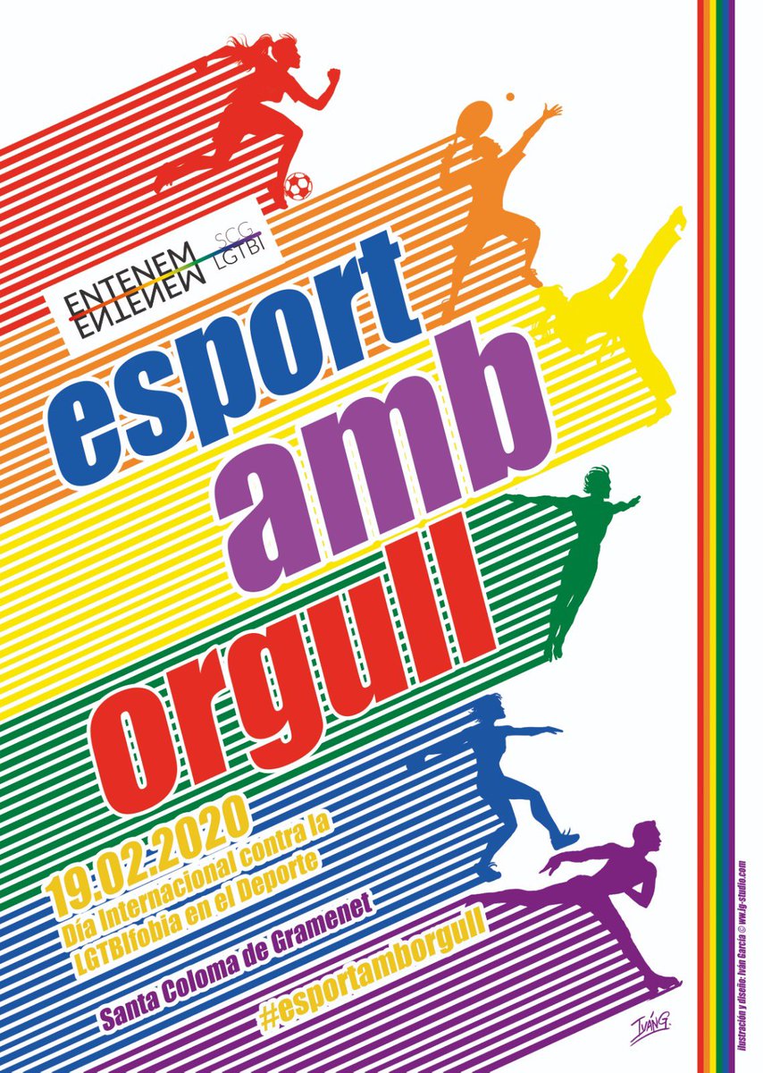 Hoy el Póster en Santa Coloma era este. Algunxs se han confundido, pero era este! Muchísimas Gracias a todxs lxs que lo estáis compartiendo! Mucho trabajo, pero muy feliz 😁 Sobrepasado! #esportamborgull #territorilgtbiq #SantaColomaLGTBIQ