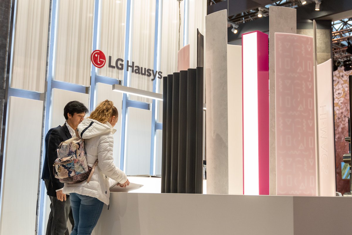 HIMACSEurope's tweet photo. Colors, patterns, lines &amp; forms: find the precise ambience you want for your shop with the help of our team who is attending @Euroshop, at Booth B60- Hall 11.
More info → https://t.co/6EdIFzEcDs
#Euroshop #Euroshop2020 #RetailDesign https://t.co/wiZ5n6qpeJ