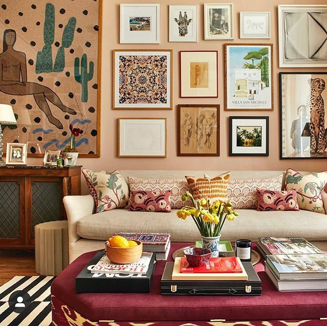 Sharing some colour on this grey day ☔️ We’ve got a room project on the horizon and would be thrilled with this colourful and fun gallery wall (in fact the whole space!) by @rosannabossomltd 💕 #sarahkdesigns ift.tt/2SFAm6b