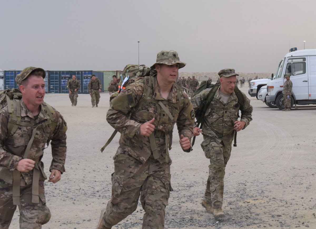 194thEN_BDE's tweet image. Soldiers from the 194th EN BDE along with soldiers deployed in support of Operation Spartan Shield complete the Norwegian Foot March February 17, 2020. Soldiers completed 18.6 miles within a 4.5-6hr timeframe dependent on their age.