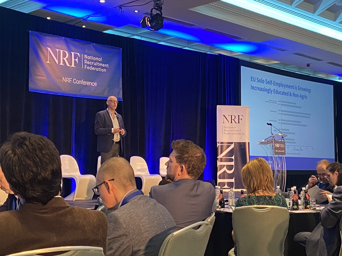 ContractingPLUS's tweet photo. Professor Andrew Burke sharing insights on how we can harness &amp; shape the freelance and Contract market for good #NRFConf 
#flexibility #diversity #scaling #skilled #contractor https://t.co/FRWnbVdNn7