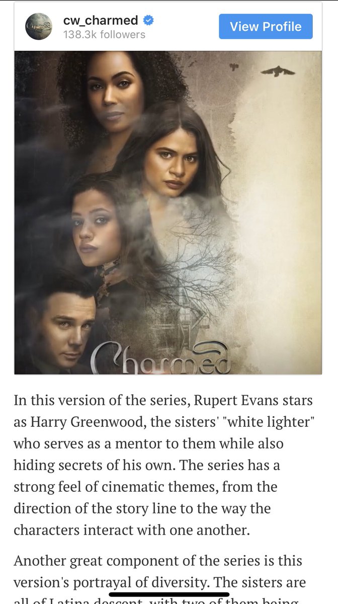HisNameIsD's tweet photo. check out my NEW bewitching ✨ review for #CharmedCW the reboot from the popular 1998 series, if you have a love for magic &amp; sisterhood you’ll love the series,with new diverse twists an great effects it proves to stand on its on in this amazing iteration✨https://t.co/dLzsTLkIYK https://t.co/uFeOC1ND8Z