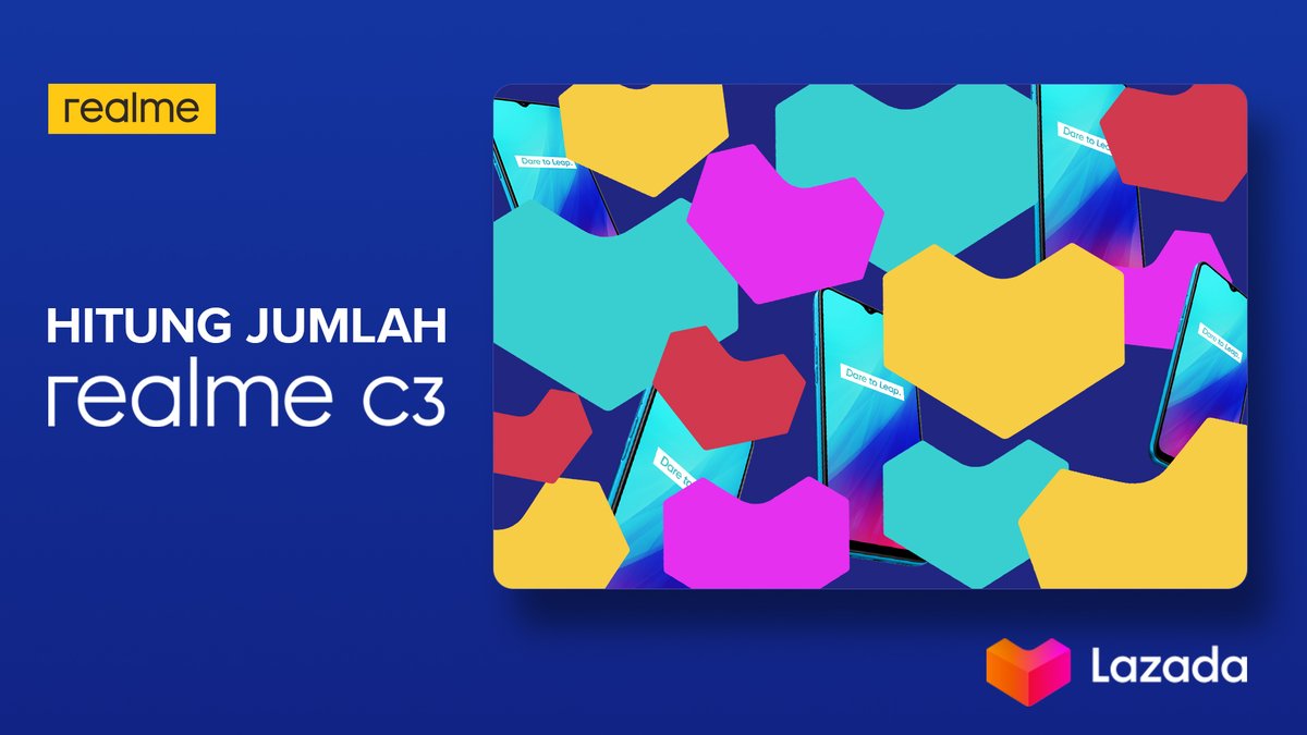 LazadaID's tweet photo. Mau dapetin Realme C3? Yuk ikut kuisnya!

Caranya:
1. FOLLOW @lazadaID 
2. RETWEET &amp; LIKE tweet ini
3. REPLY pake jawaban yg benar + hashtag #RealmeC3Lazada sebanyak2nya mention @realmeindonesia
4. 1 pemenang bakal dapetin hape Realme C3, periode sampai 26 Feb 2020

#LazadaID https://t.co/re0nsDdy0E