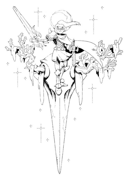 Plus the lineart! My first time doing stippling type lines! Really fun!! 
