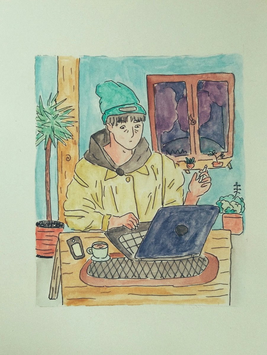 cinnamonfren's tweet photo. Afteenoon art hour

#art #watercolor #sketck
#traditionalart #artph https://t.co/bWYubITcg8