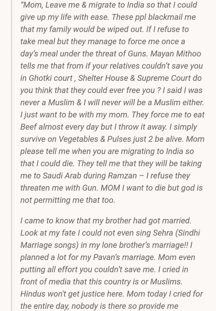 mandarjoshisays's tweet photo. What a heartbreaking final letter from a #Hindu girl forced to convert to #Islam in #Pakistan
Why is the world silent on such atrocities?
#Liberals?! #Feminists?! #Women #Empowerment?! #HumanRights?! #Presstitutes?! #IndiaSupportsCAA #IndiaSupportsNRC #IndiaSupportNPR https://t.co/1TcKpGz2Eo