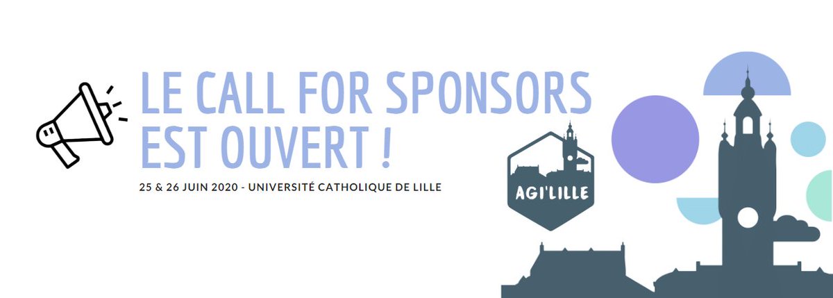 🚨 Le Call For Sponsors de #AgiLille est lancé, nous avons hâte de vous compter parmi nous ! 🚀
Cette année, nous avons revu notre offre de sponsoring. Pour + de détails, consultez notre offre ou candidatez swll.to/RT6caD. 
➡ A vos idées !