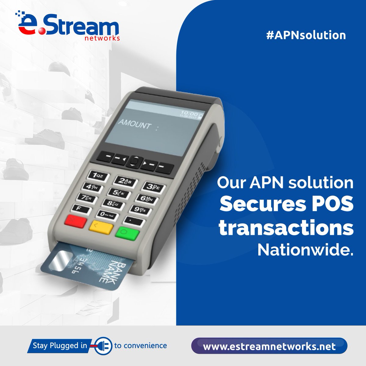 eStreamNetworks's tweet photo. One of the benefits of the Dual SIM APN Solution is secured transactions for ATMs & Point of Sales transactions. #EstreamNetworks #ConnectivitySolution
Call us today on 09087026116 to find out how we can help.
#APNSolution #ConvenientSolution #Nigeria #WednesdayMotivation https://t.co/vpiKrRD2b0
