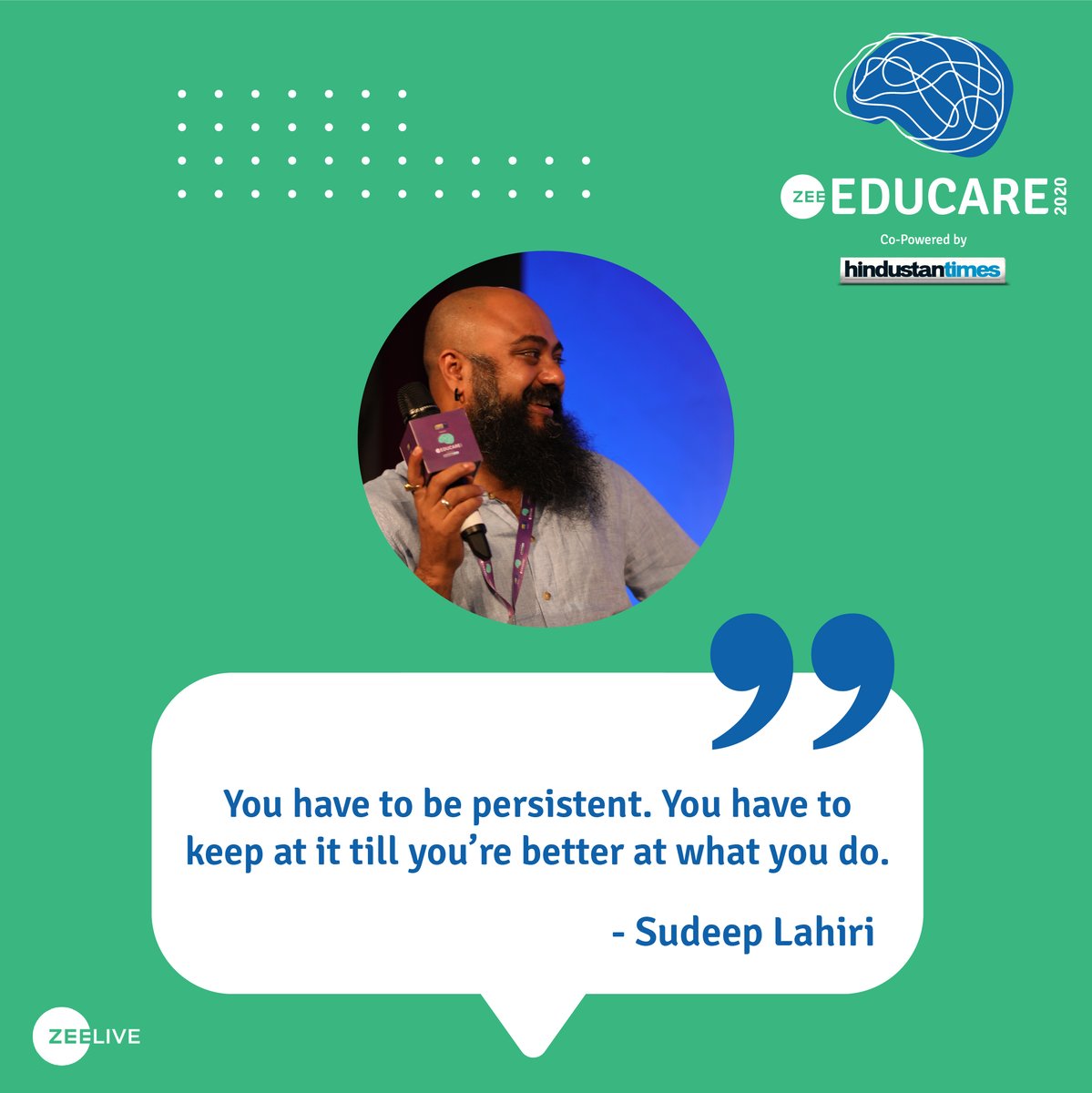 ZeeEducare's tweet photo. Passion and persistence is the key to success.
Thanking our speakers @Sudeeplahiri12, @CarryMinati, @nikkkhil and @SaranshGoila  for hosting the panel “What it takes to be a successful YouTuber” at Zee Educare, co-powered by HT. https://t.co/NdSz95scp2