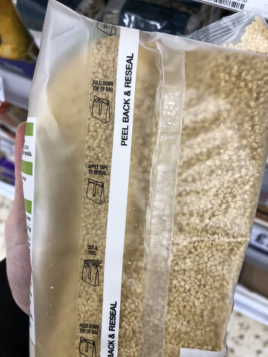If you buy your dry #lentils, #couscous or #bulgarwheat from <a href="/Tesco/">Tesco</a> you will have #tesa lift and reseal in your hands. Keeping your dry ingredients fresher for longer, what’s more this new design enables the #packaging to be #recycled easier @EasyfairsPACK