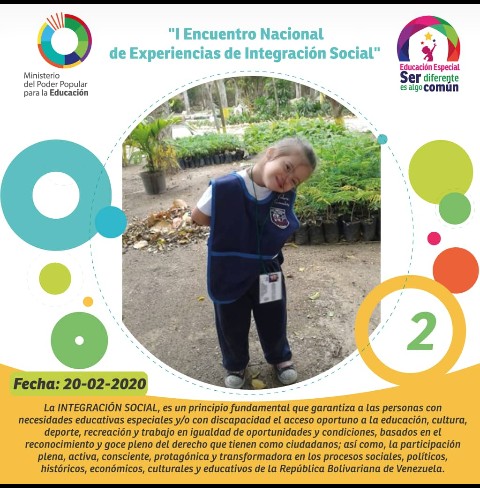 IEEPGM's tweet photo. Encuentro Nacional de #IntegracionSocial de la población con necesidades educativas especiales y/o con discapacidad #SerDiferenteEsAlgoComun @MPPEDUCACION @aristobulopsuv @gtorodelara  @LilianMariaJos1 @ZonaEducativaDC @CEduespecial https://t.co/7EQClRR4Pk
