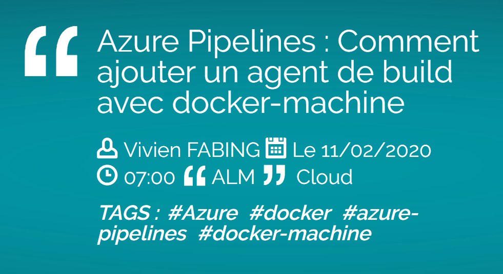 infinitesquare's tweet image. [blog] #Azure #Pipelines : découvrez comment ajouter un agent de build avec #DockerMachine - @vivienfabing @msdev_fr 
bit.ly/2V6eeDx