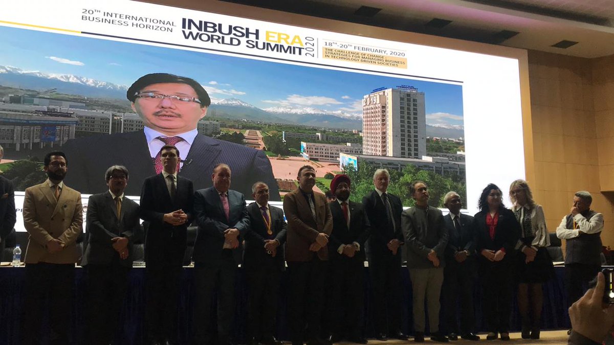 Delegation of @KazNU_official signed MoU with @AmityUni on the margins of #inbushera2020 Summit and agreed upon the establishment of an #al-#Farabi Centre at Amity University and the representative office of Amity at KazNU. 
facebook.com/kazakhstanemba…