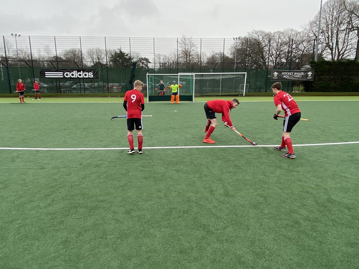 HockeyWales's tweet photo. The NAG Boys are on the pitch for their final day of their half term training camp. They have been putting in a big shift in preparation for their Scotland Test Series in Easter! #PlayingForTheDragon🐉 (JG) https://t.co/RKAXiM22ES