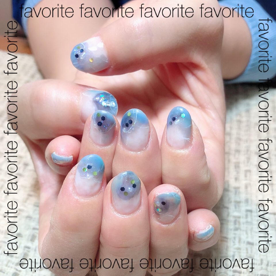 学芸大学でお洒落ネイルpetitnailmiu On Twitter 水彩和柄ネイル