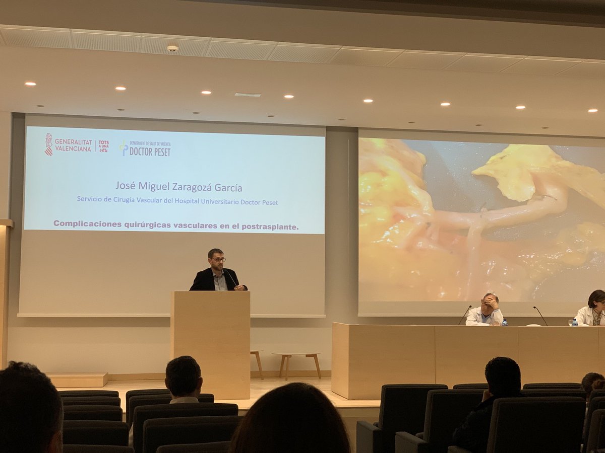 “Complicaciones quirúrgicas vasculares en el trasplante renal”. Dr. Jose M. Zaragozá .S.Angiología Vascular del H U. Dr. Peset. Valencia #GVA@DrPeset