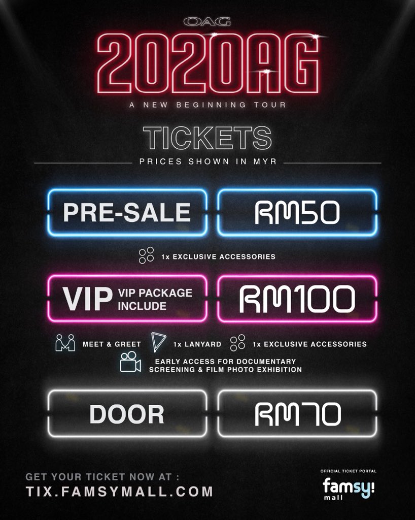 MohKeIpoh's tweet photo. MOH KE EVENT OAG!
Persembahan dari OAG, 2O2OAG A New Beginning Tour akan berlangsung di Ipoh! Moh beli tiket cepat!
22 Februari 2020 (Sabtu)
๐Insider Satellite, Ipoh.
#MohKeIpoh #2O2OAG https://t.co/1ILOpwA8g0