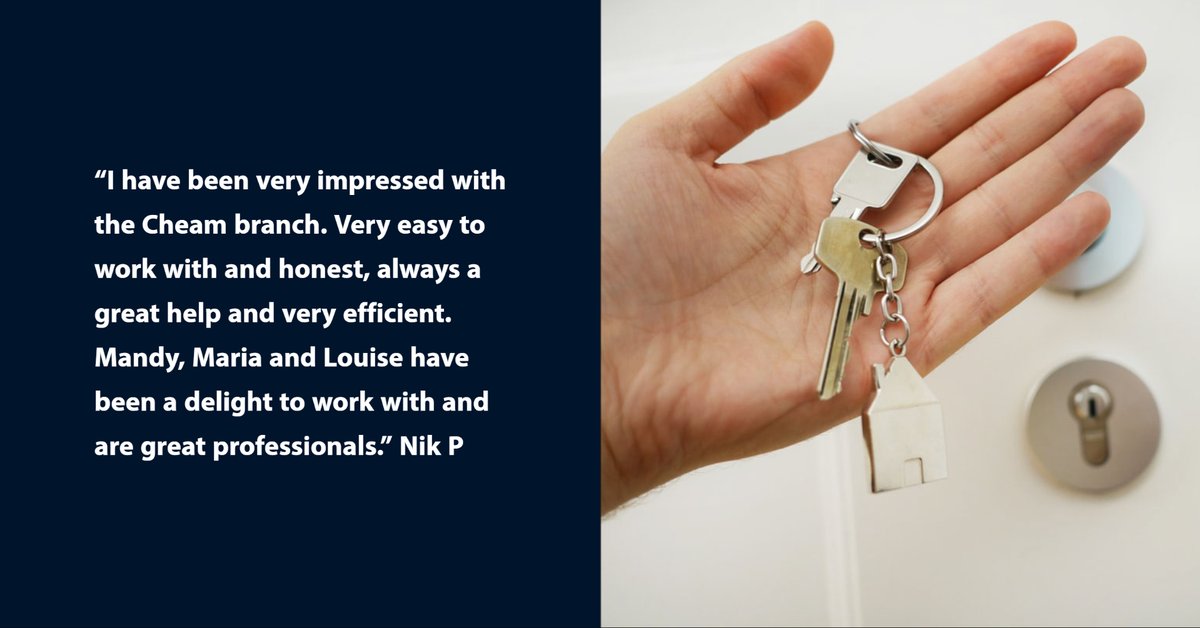 "I have been very impressed with the Cheam branch. Very easy to work with and honest, always a great help and very efficient. Mandy, Maria and Louise have been a delight to work with and are great professionals." Nik P

#Review #Cheam #EstateAgency #Customers
