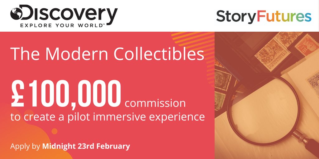 _BEYONDStudio's tweet photo. Deadline Midnight 23 Feb: @StoryFutures in partnership with @DiscoveryUK, are searching for the very best creative UK companies to take on a £100k commission to create an Immersive Experience 🔎👀 Info at https://t.co/I16jd32Wgv #CreativeClusters @ahrcpress #IndustrialStrategy https://t.co/buf4wxf9MD