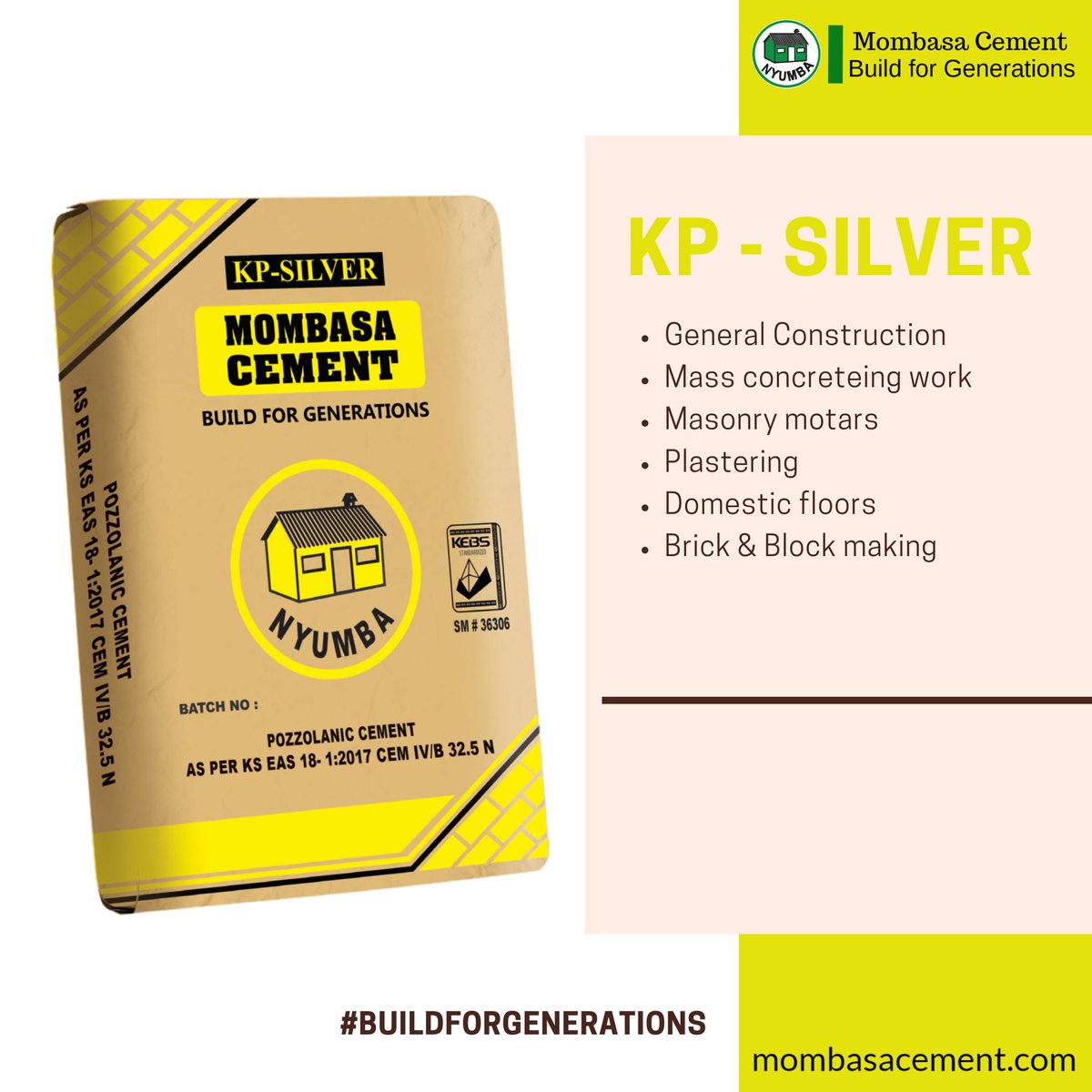 MombasaCement's tweet image. #BuildForGenerations #MombasaCement #KPSilver