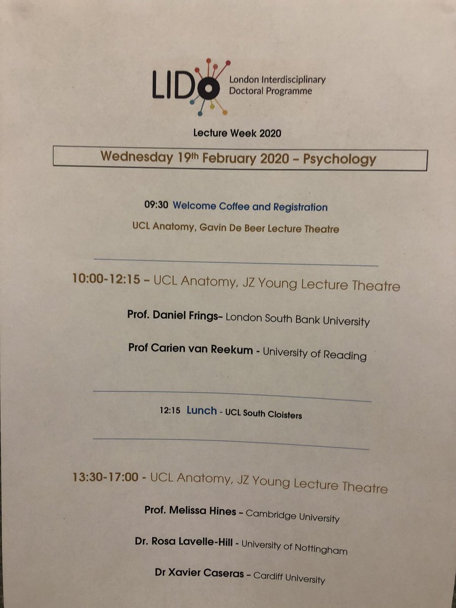LIDo_DTP's tweet photo. LIDo Teaching Week Day 3: Psychology 🧠 #LIDo #UCL #Psychology #DTP #Science https://t.co/bBDu0z0xGo