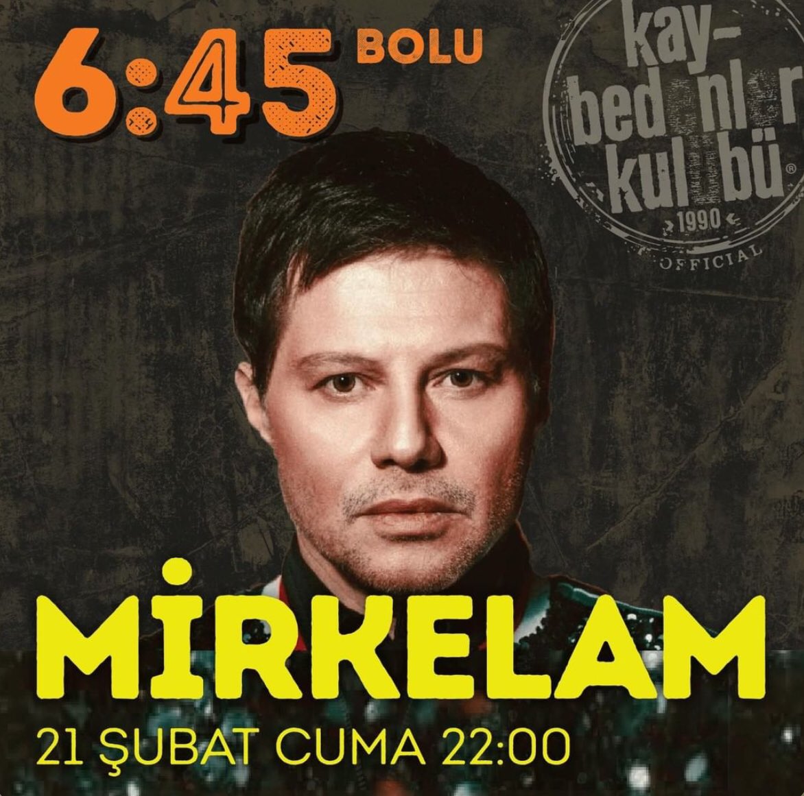21 Şubat Cuma Akşamı <a href="/645KK_Bolu/">6:45 KK Bolu</a> Sahnesindeyiz🎉 
#konser #mirkelamşarkıları #bolu