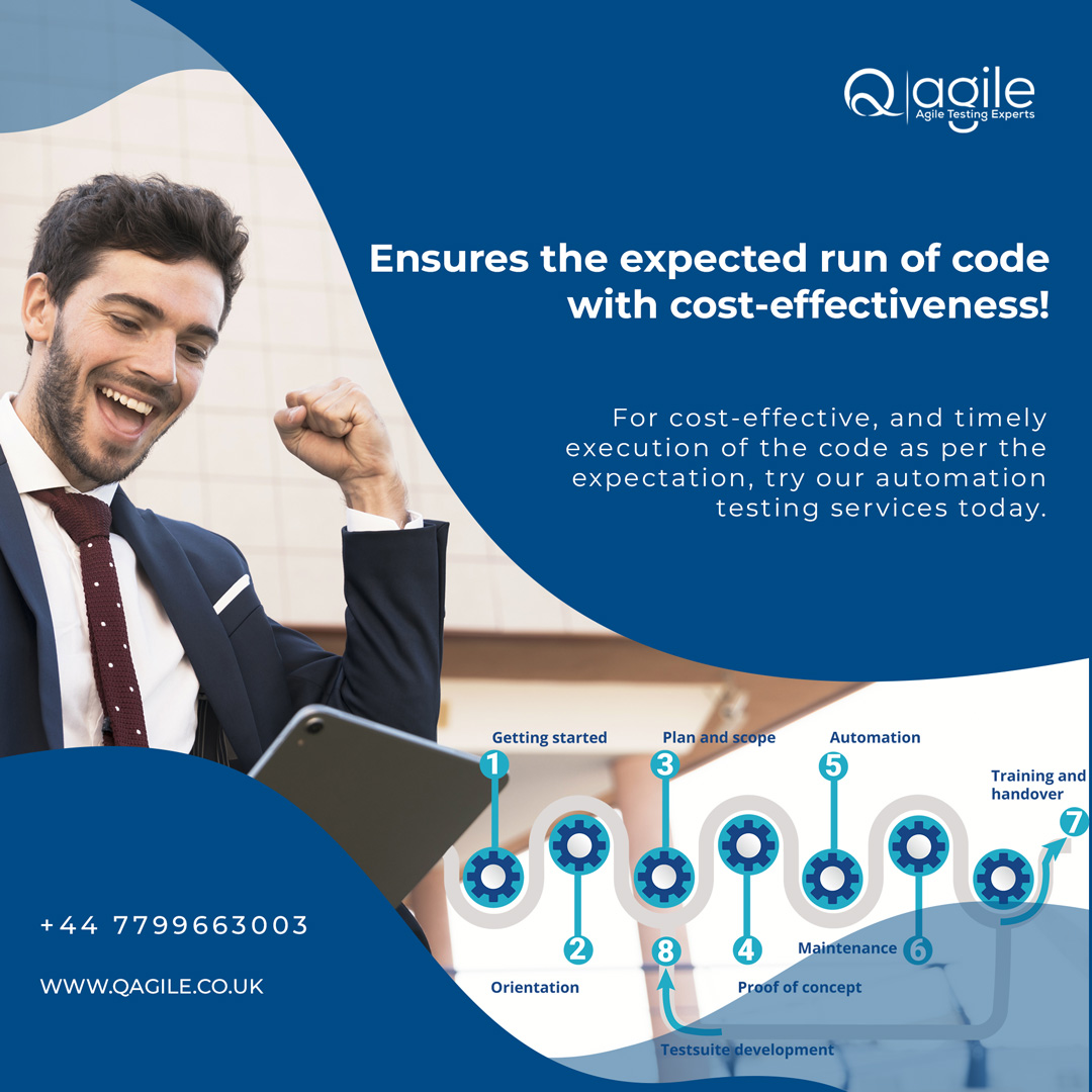 qagile's tweet image. Ensure the expected run of code with cost-effectiveness!
For cost-effective and timely execution of the code as per expectation, try our automation testing services today.

#softwaretesting #testingautomation #seleniumtesting #devops #testautomation #chelmsford #unitedkingdom