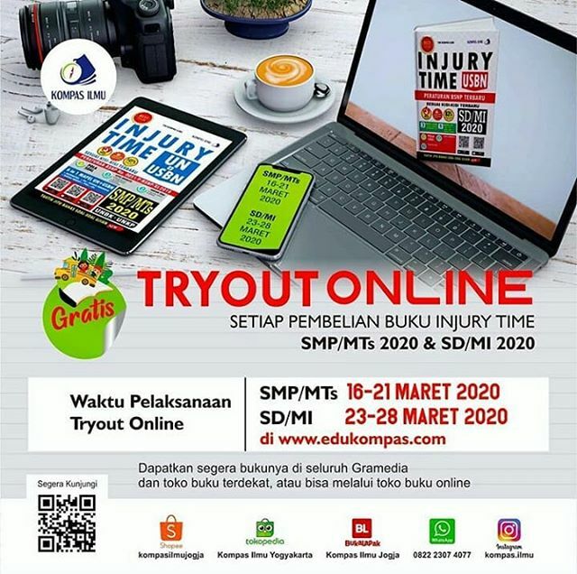 Hai grameds, salam inspirasi🙏
.
.
Untuk kalian Pejuang UN/USBN 2020. Yukk segera beli buku Injury Time SD/MI dan SMP/MTs nya di Store kami Gramedia Puri Indah, karena akan ada Try Out gratis di edukompas.com
#kompasilmu 
#edupenguin 
#gramedi… ift.tt/2HyGyGX