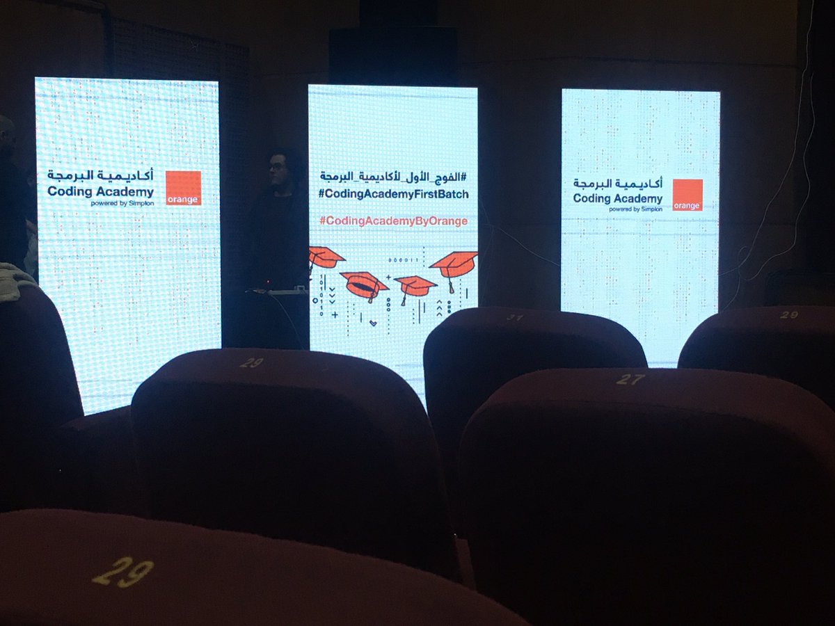Abee253's tweet photo. Orange CEO keynote speech @thierrymarigny in the graduation ceramoney for 1st batch of Ornage coding academy students #CodingAcademyFirstBatch
#CodingAcademyByOrange
#الفوج_الأول_لأكاديمية_البرمجة https://t.co/v0IdHUzfkq
