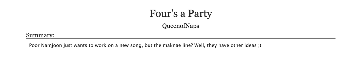 bottomjoonamour's tweet photo. four's a party
🌙 namtaejikook
🌙 explicit
🌙 3'662 words

https://t.co/PFUOtSBDyj https://t.co/VvqzoAFt8J