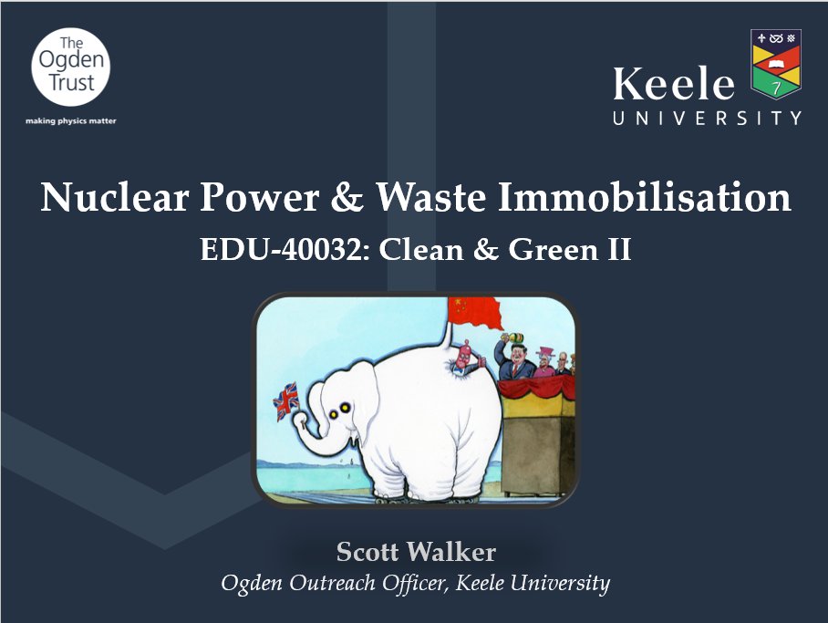 Scott Richard Walker (@scott_walker_1) on Twitter photo Almost that time of yr when I lecture the <a href="/KeeleMScESGT/">Keele MSc ESGT</a> students about the role of #Nuclear in an increasingly decarbonised energy landscape. Last year my lecture finished at #HinkleyC, but thanks to <a href="/mark_read/">Mark Read</a>, I've added 2 final slides on <a href="/RollsRoyce/">Rolls-Royce</a> #SmallModularReactors ☢️🔌 Almost that time of yr when I lecture the <a href="/KeeleMScESGT/">Keele MSc ESGT</a> students about the role of #Nuclear in an increasingly decarbonised energy landscape. Last year my lecture finished at #HinkleyC, but thanks to <a href="/mark_read/">Mark Read</a>, I've added 2 final slides on <a href="/RollsRoyce/">Rolls-Royce</a> #SmallModularReactors ☢️🔌